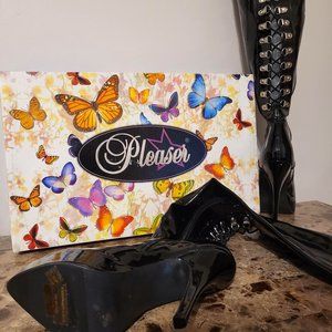 Seduce-3063, 5 Inch Open Back D-ring Lace-up Thigh Boots by Pleasers